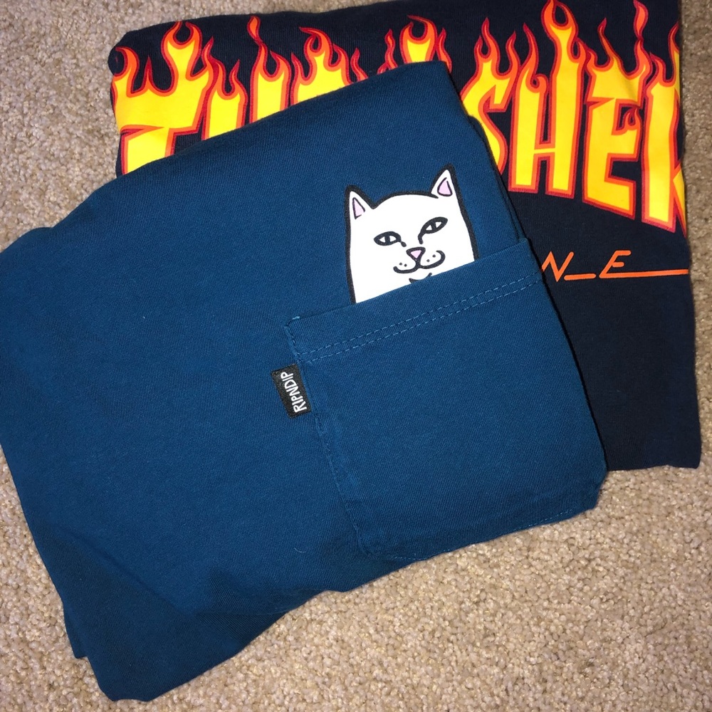 ZUMIEZ UNISEX THRASHER, AND RIPNDIP SHIRTS BUNDLE!